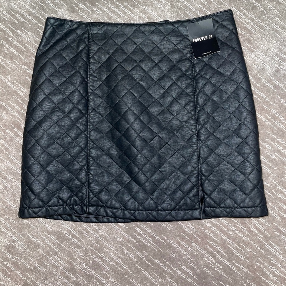 Black mini skirt
